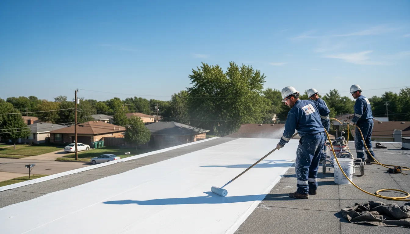 Commercial roof coating in Sigel, IL near me